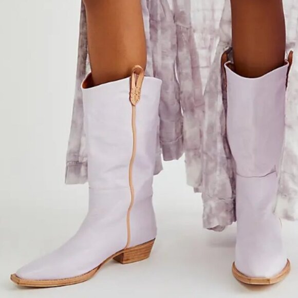 Free People Montage Tall Boots in Pale Orchid 37 7 - Picture 1 of 6